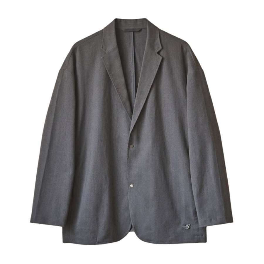 New Balance New Balance NB Grey Business Suits Unisex Gray Lapel Thin Straight Fit
