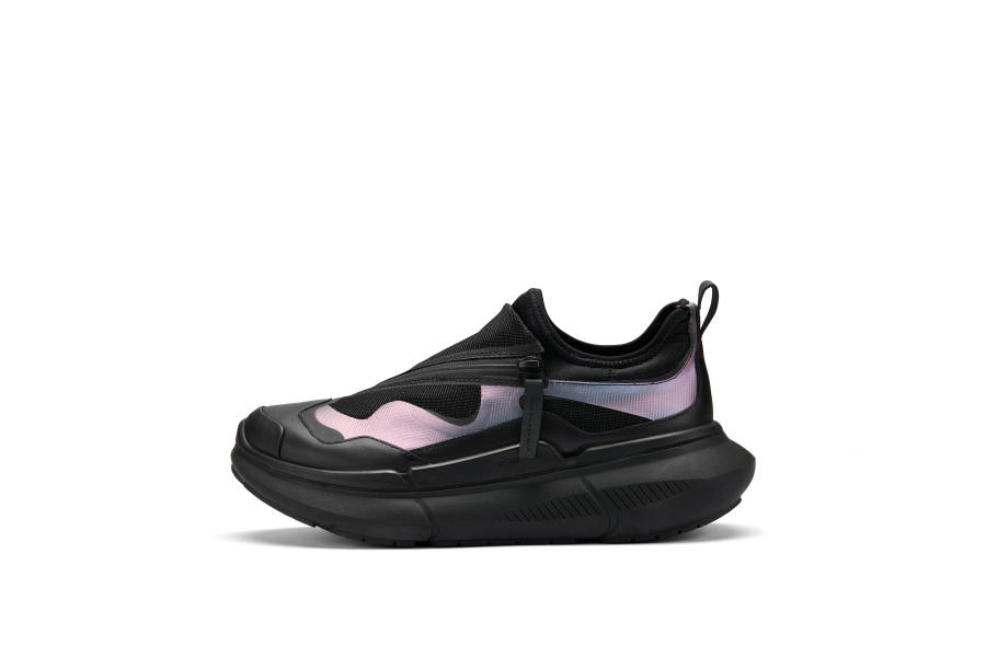 Ecco Biom 2.2 MAX Casual Shoes Women's Low Top Black Contrast With Pink Purple Gradient