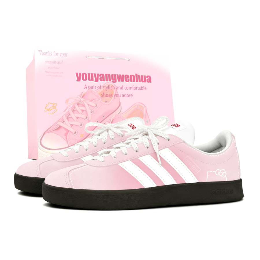 Adidas Adidas VL COURT 2.0 German Army Trainers Women's Low Top White, Pink
