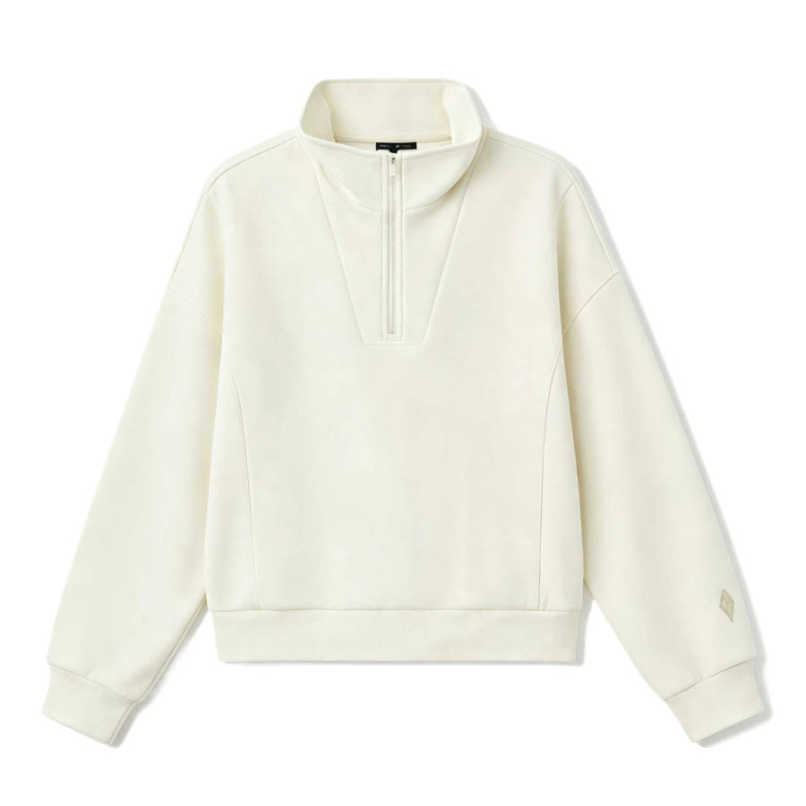 Skechers Knitwear Women's Marshmallow White 0074 Lapel Moderate