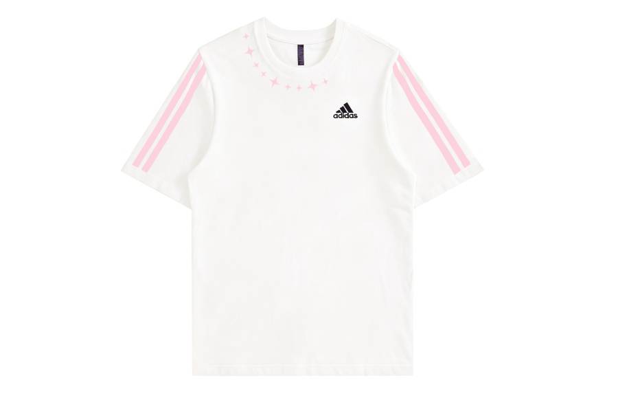 Adidas Adidas MUST HAVES T Shirts Unisex Ecru Crew Neck Moderate