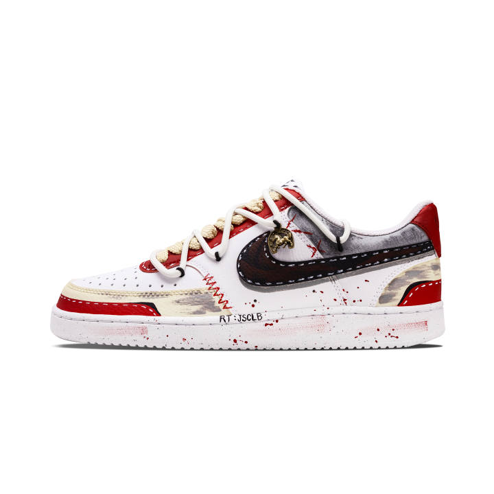 Nike Nike Court Vision 1 Skateboard Shoes Unisex Low Top White Red Black Gray