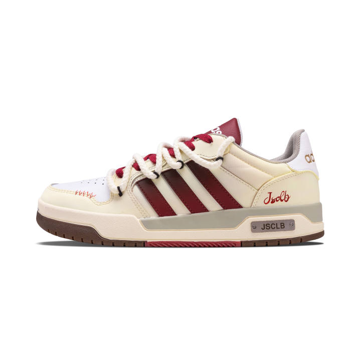 Adidas Adidas ENTRAP Skateboard Shoes Unisex Low Top Ecru Red Brown Multicolor