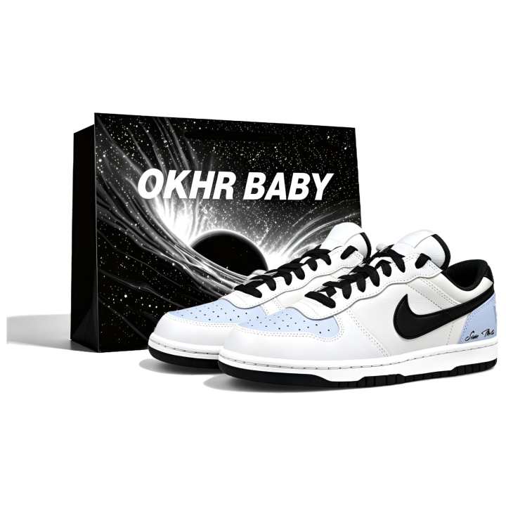 Nike Nike Big Skateboard Shoes Unisex Low Top Beige Blue