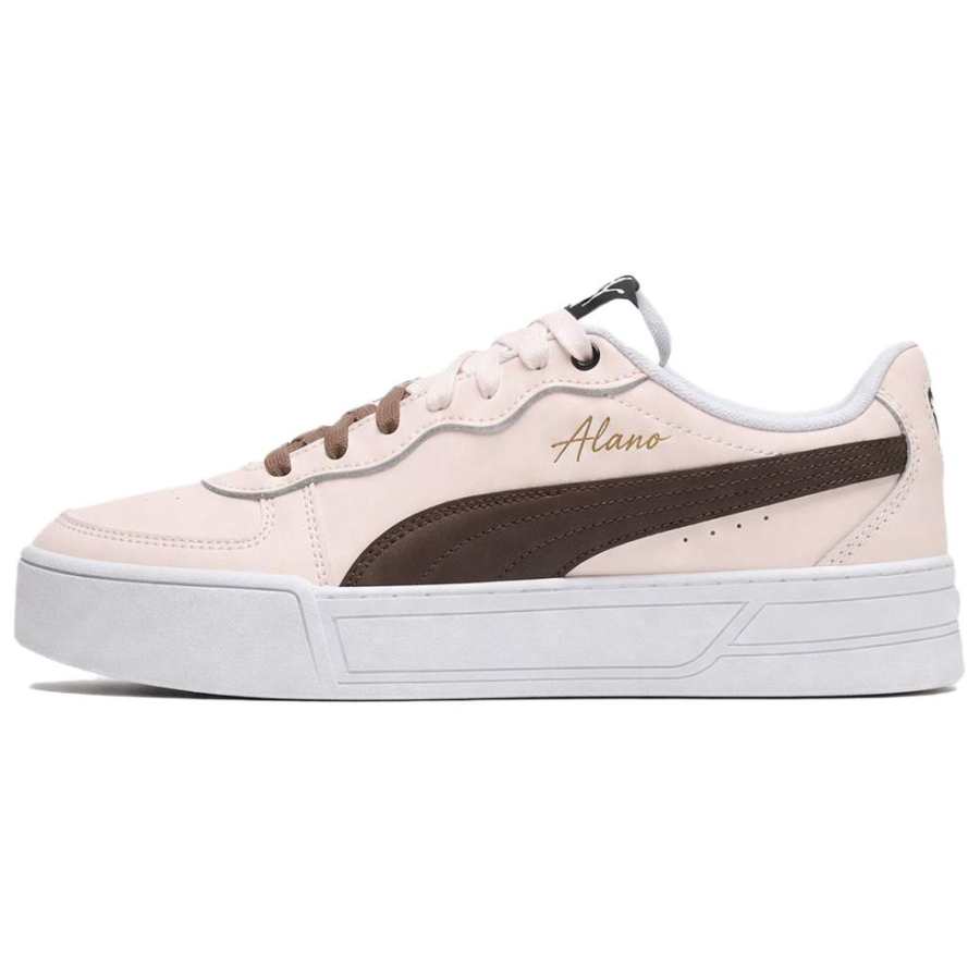 PUMA Skye Skateboard Shoes Women's Low Top Pink/Brown