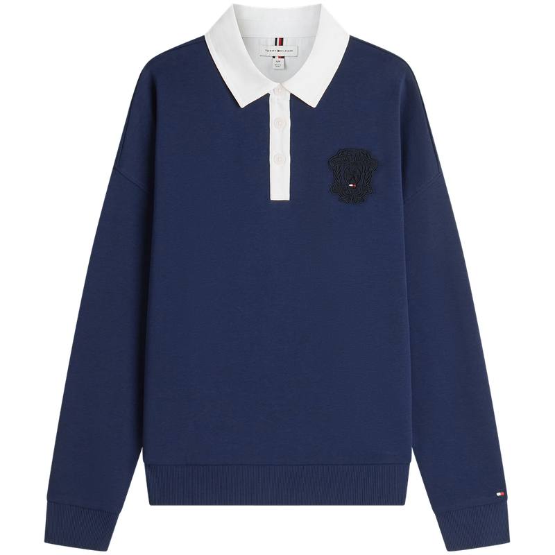Tommy Hilfiger Sweatshirts Women's Gray P9V Lapel Moderate