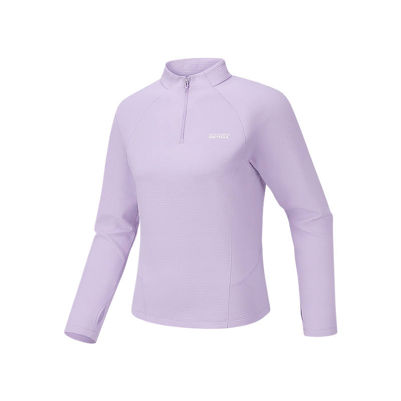 Skechers T Shirts Women's Light Snow Cyan 00EW Stand Collar