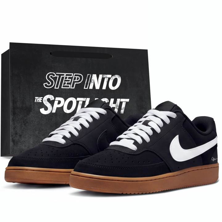 Nike Nike Court Vision 1 Skateboard Shoes Unisex Low Top Black/White
