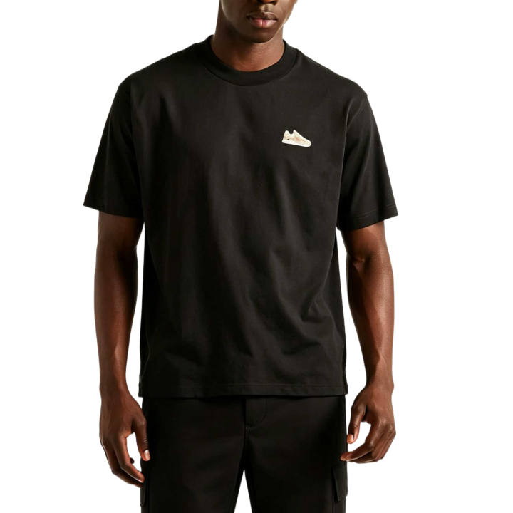 New Balance New Balance T Shirts Men's Black Crew Neck Moderate Straight Fit