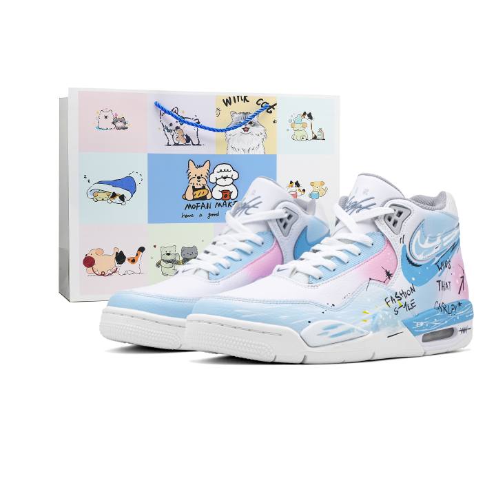 Nike Nike Flight Legacy Basketball Shoes Men's High Top Pink, Blue