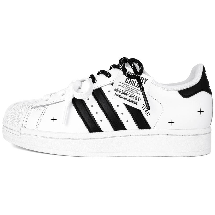 Adidas Originals Superstar 2 Skateboard Shoes Women's Low Top Black