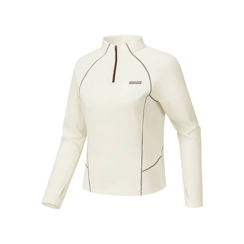 Skechers T Shirts Women's Marshmallow White 0074 Stand Collar
