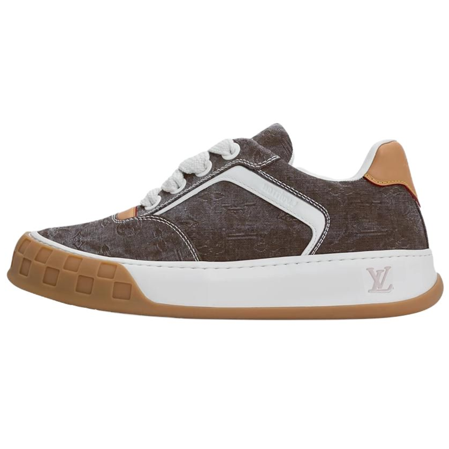 LOUIS VUITTON Tilted Skateboard Shoes Men's Low Top Chestnut