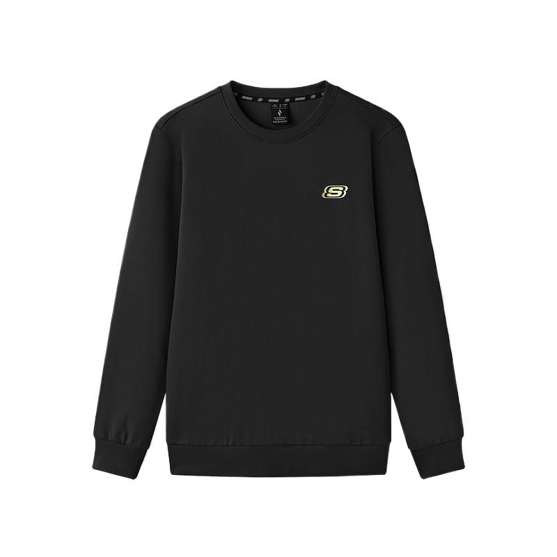 Skechers Sweatshirts Unisex Carbon Black 0018 Crew Neck Moderate