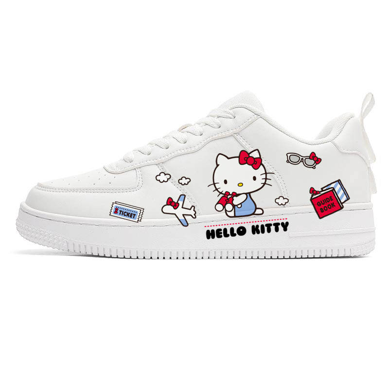 Sanrio Skateboard Shoes Women's Low Top Light Blue Red