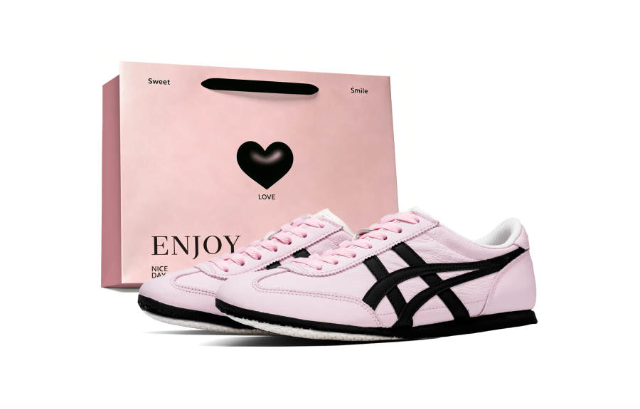Onitsuka Tiger Machu Racer Pink Love Low top Casual Shoes Unisex Pink Black