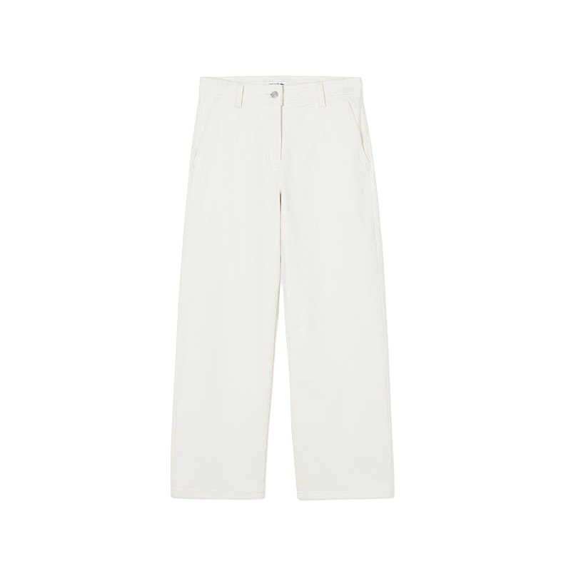 LACOSTE Jeans Women's S7G/Powder Yellow Moderate Straight Fit Pants