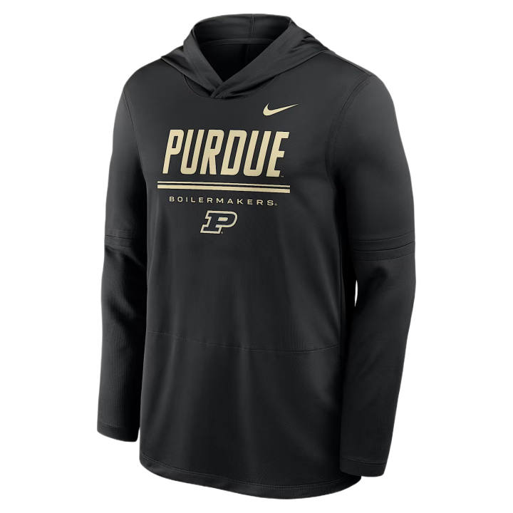 Nike Nike Dri Fit College Sweatshirts Men's Black Hooded Non Detachable Moderate