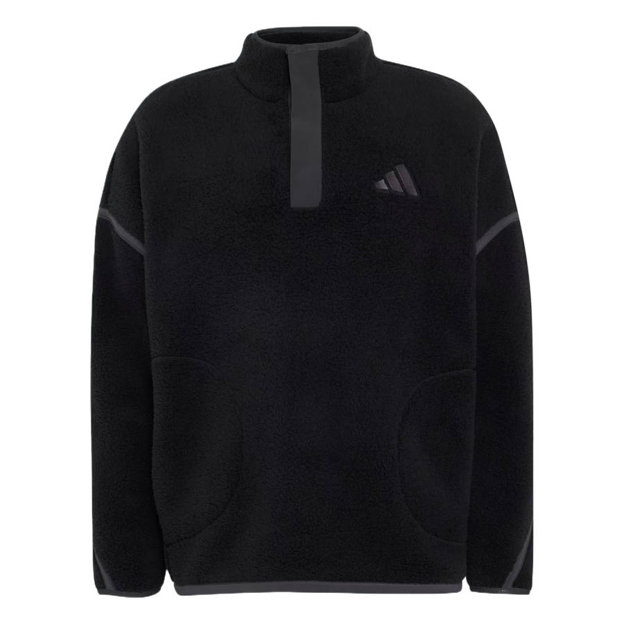 Adidas Adidas Terrex Fleece Tops Men's Black Stand Collar Moderate