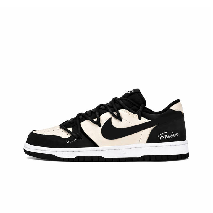 Nike Nike Dunk Skateboard Shoes Men's Low Top Black/Beige/White