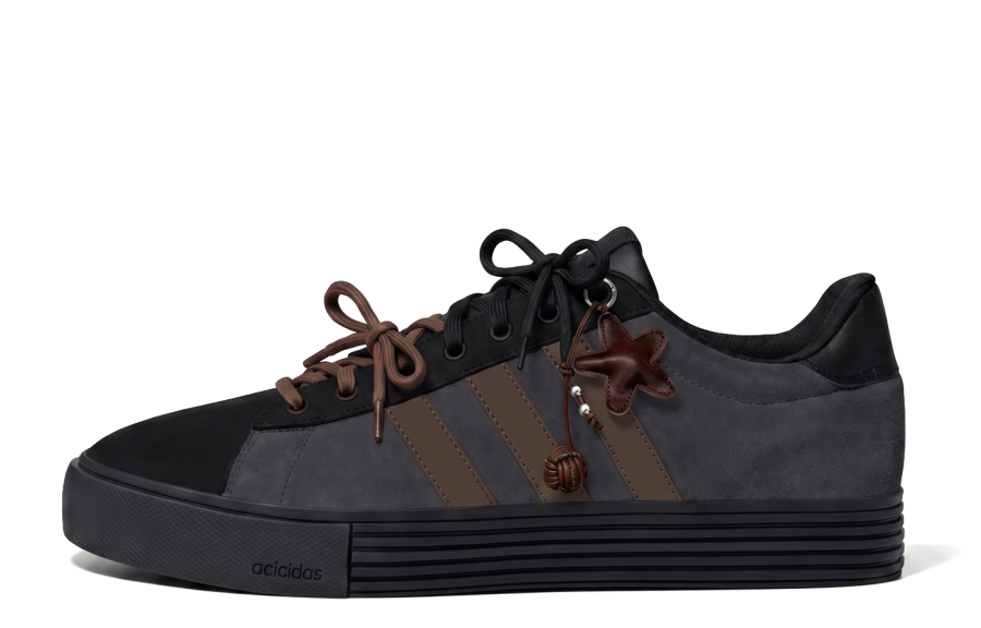 Adidas Adidas Daily 4.0 Skateboard Shoes Unisex Low Top Black Brown