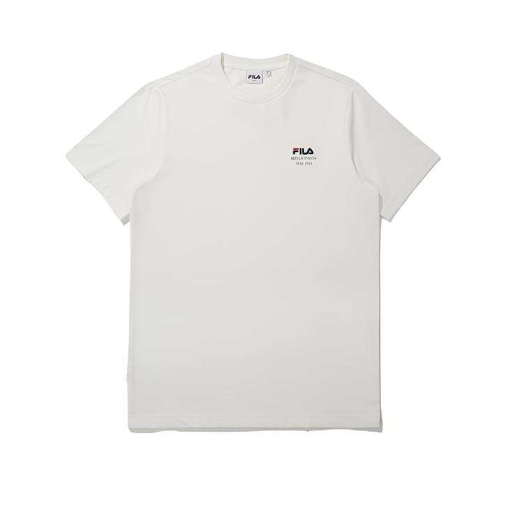 FILA T Shirts Unisex White Crew Neck Moderate