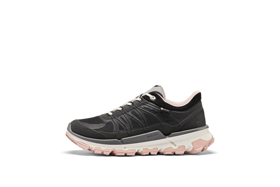 Ecco BIOM 2.2 TRL Casual Shoes Women's Low Top Black & Pink & White Gray Contrast
