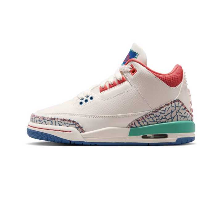 Jordan Jordan Air Jordan 3 Basketball Shoes White Blue Unisex