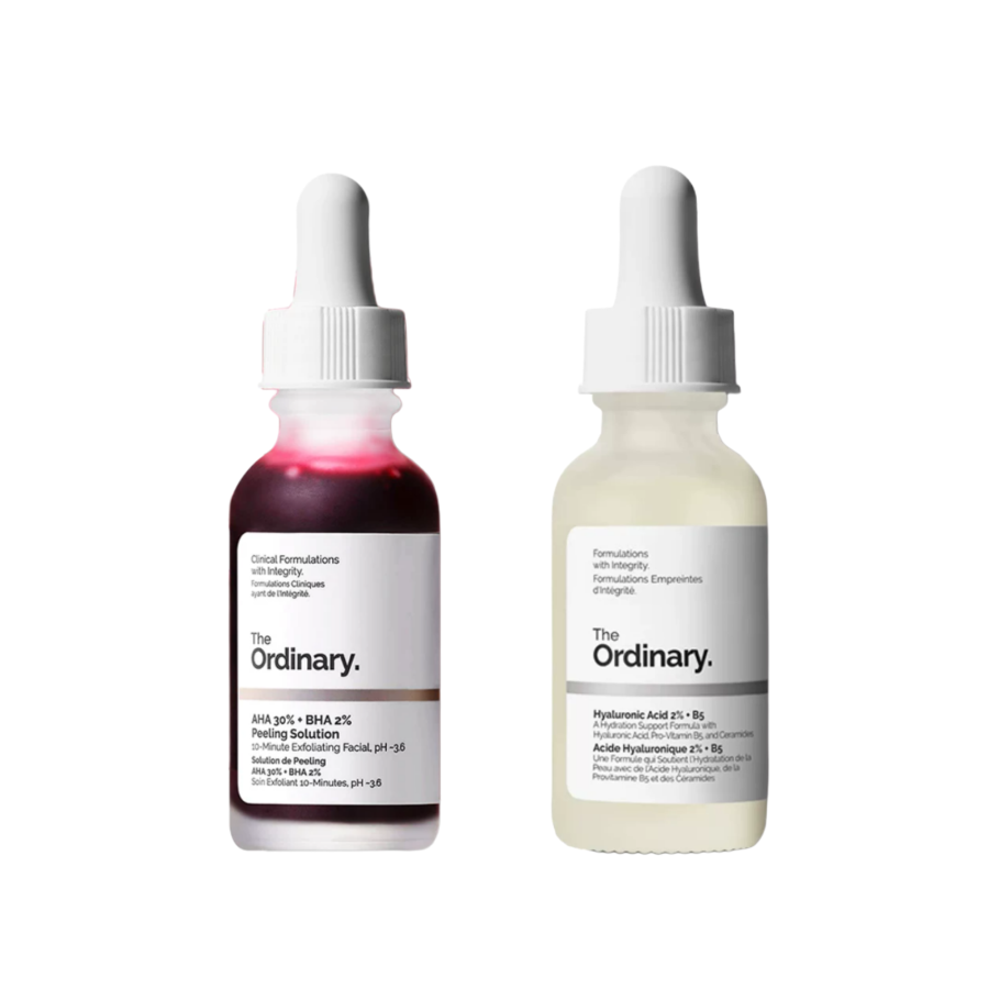 The Ordinary 0% Alpha Hydroxy Acids Serums 2% Hyaluronic Acid B5 Serums, Skincare Set Repairing Hydrating 30ml+30ml