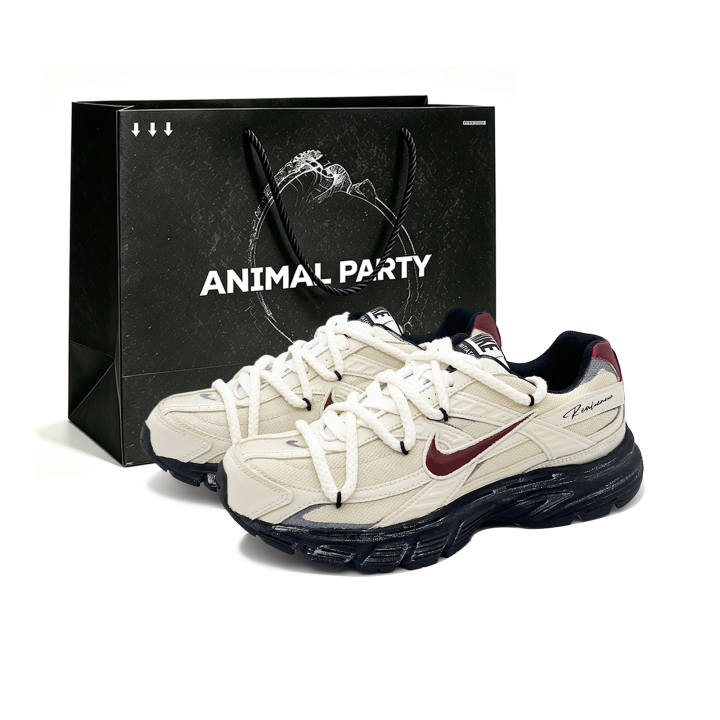 Nike Nike Initiator Running Shoes Unisex Low Top Beige White Red