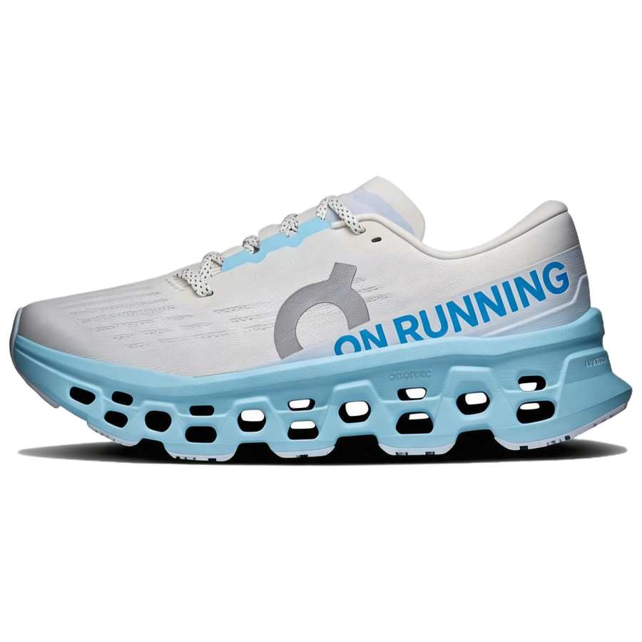 On Cloudmonster 3 Running Shoes Women's Low Top White/Blue