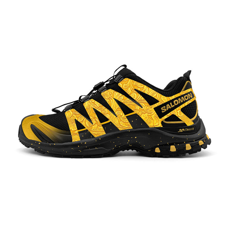 SALOMON XA PRO 3D Running Shoes Unisex Low Top Gold