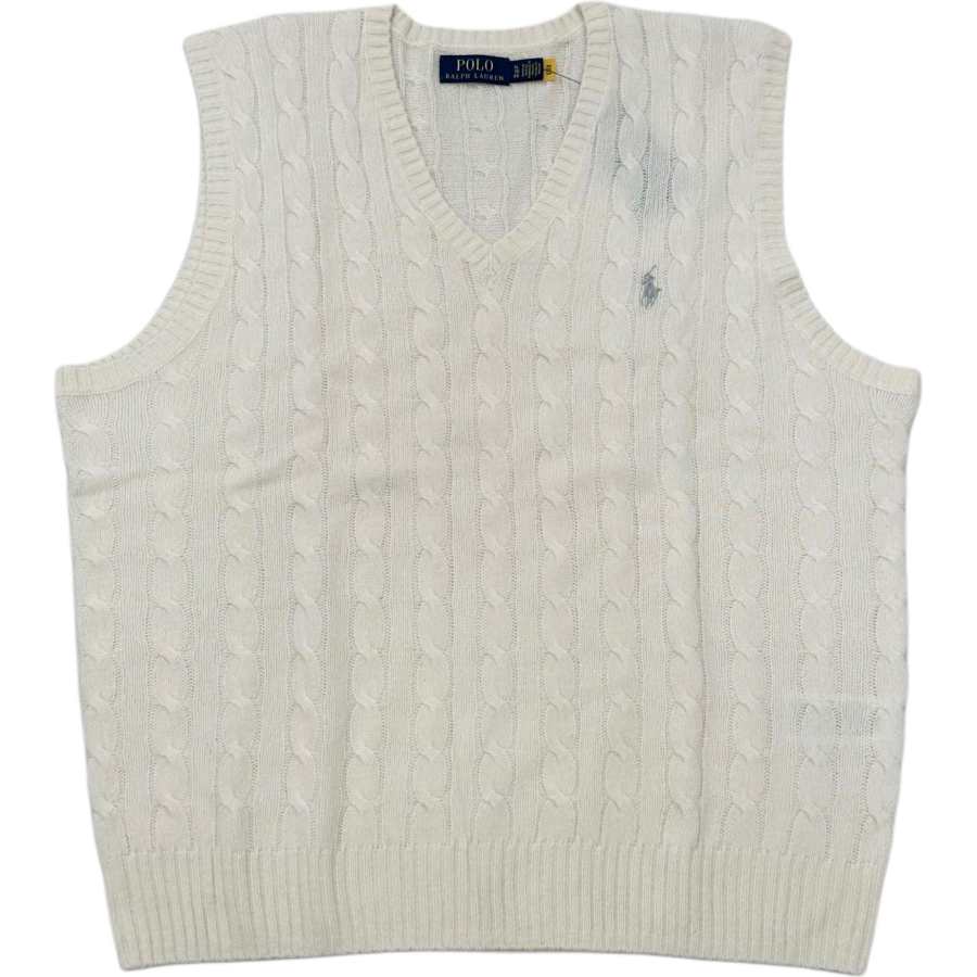 Polo Ralph Lauren Tank Tops Men's White V Neck Moderate