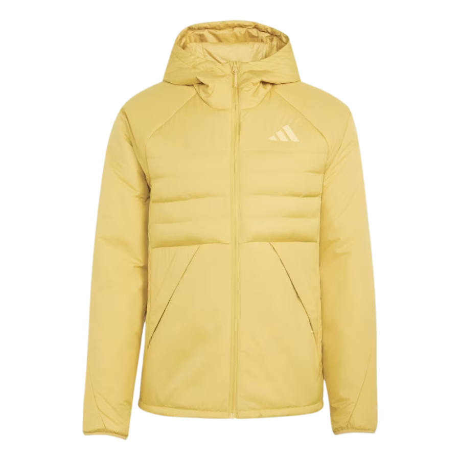 Adidas Adidas Puffer Jackets Men's Pyrite/Pyrite Hooded Non Detachable Moderate