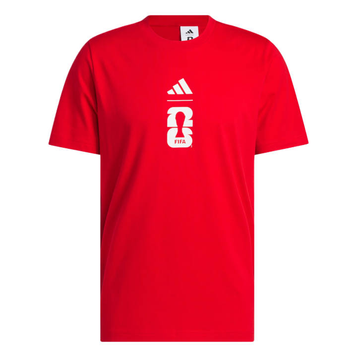Adidas Adidas WORLD CUP T Shirts Men's Lustrous Scarlet Crew Neck Moderate