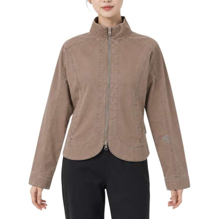 Adidas Adidas FOS Jackets Women's Brown Stand Collar Moderate