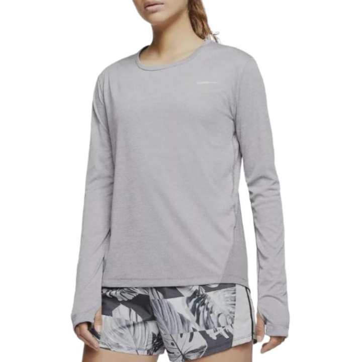 Nike Nike MILER Running T Shirts Women's Gray