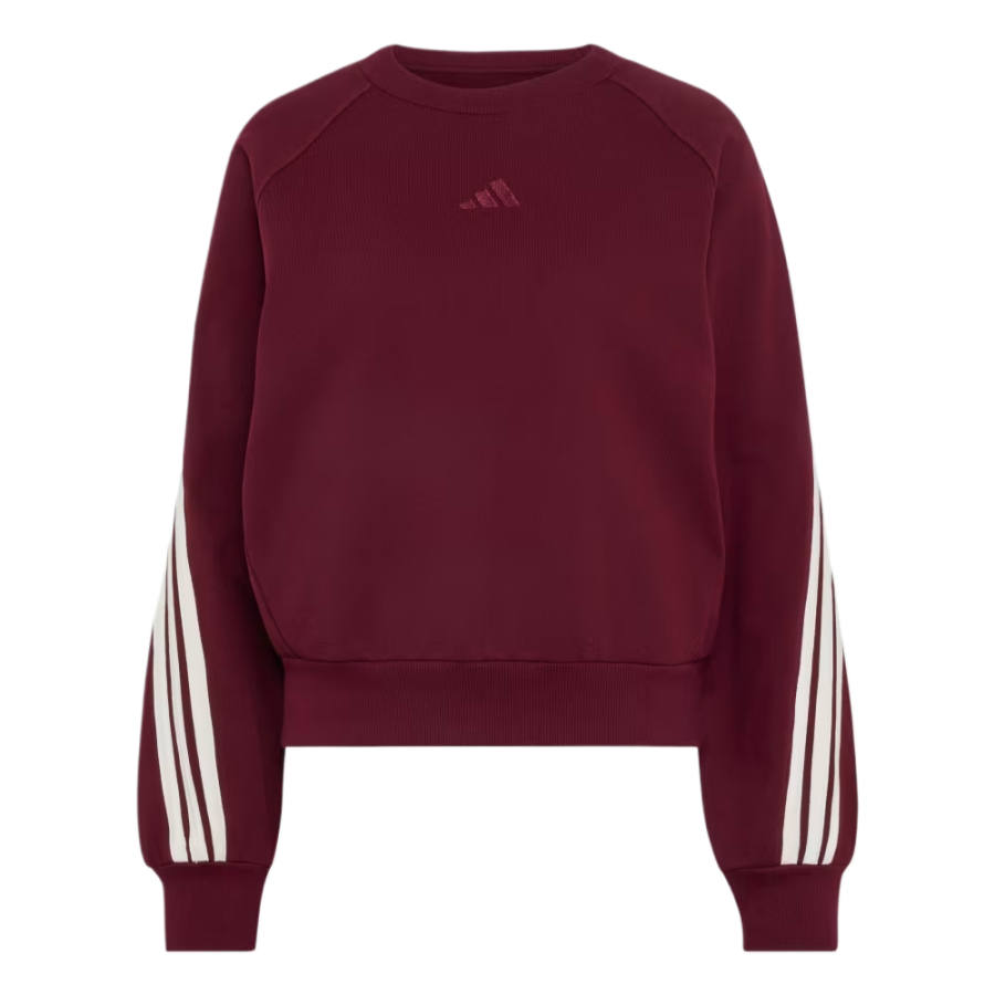 Adidas Adidas Sportswear Sweatshirts Women's Burgundy/Ecru Crew Neck Moderate