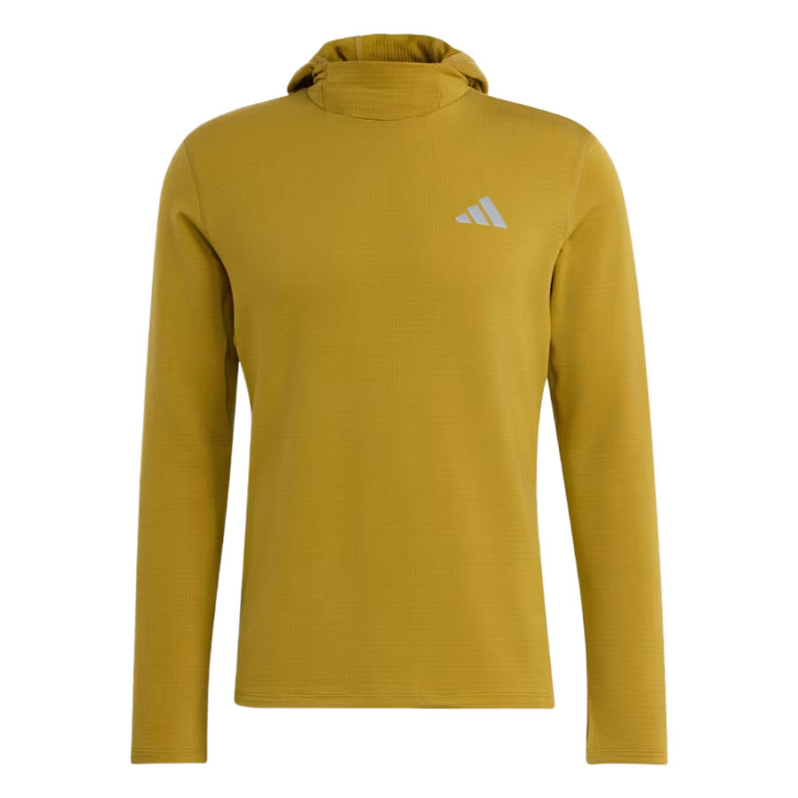 Adidas Adidas ESSENTIALS Running T Shirts Men's Sand Green Hooded Non Detachable Moderate