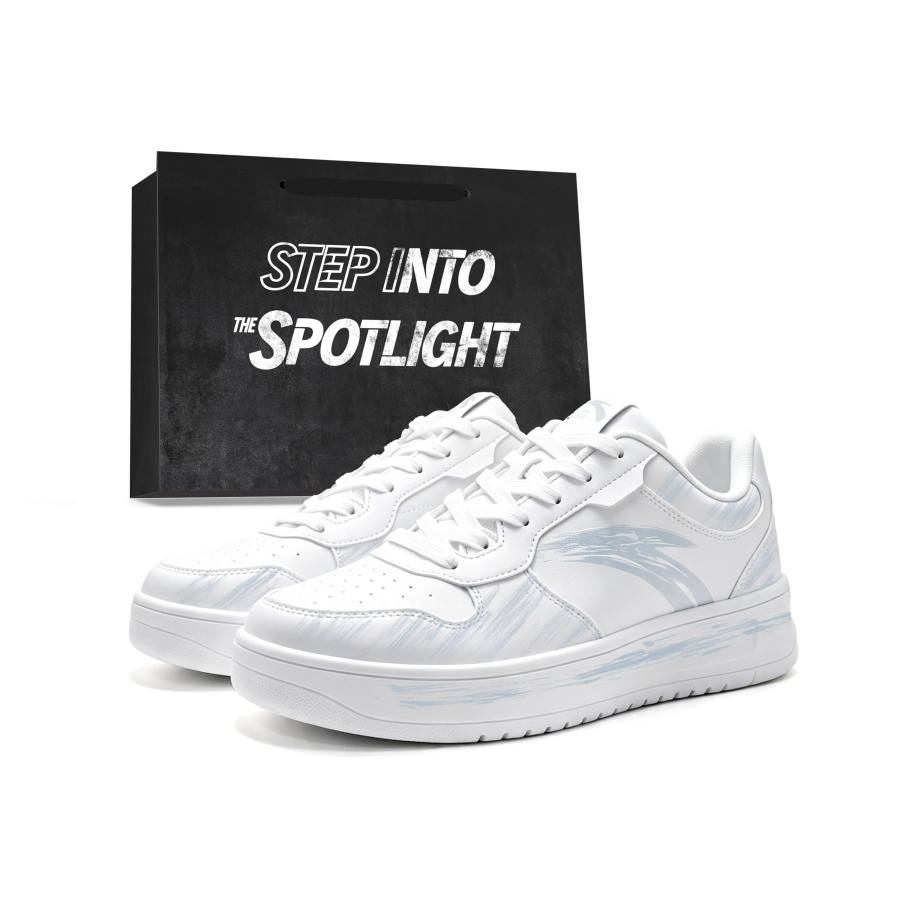 ANTA Easy Skateboard Shoes Men's Low Top White/Blue