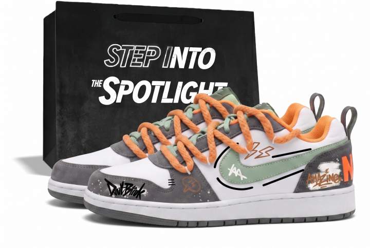 Nike Nike Court Borough Skateboard Shoes Unisex Low Top Black/White/Orange