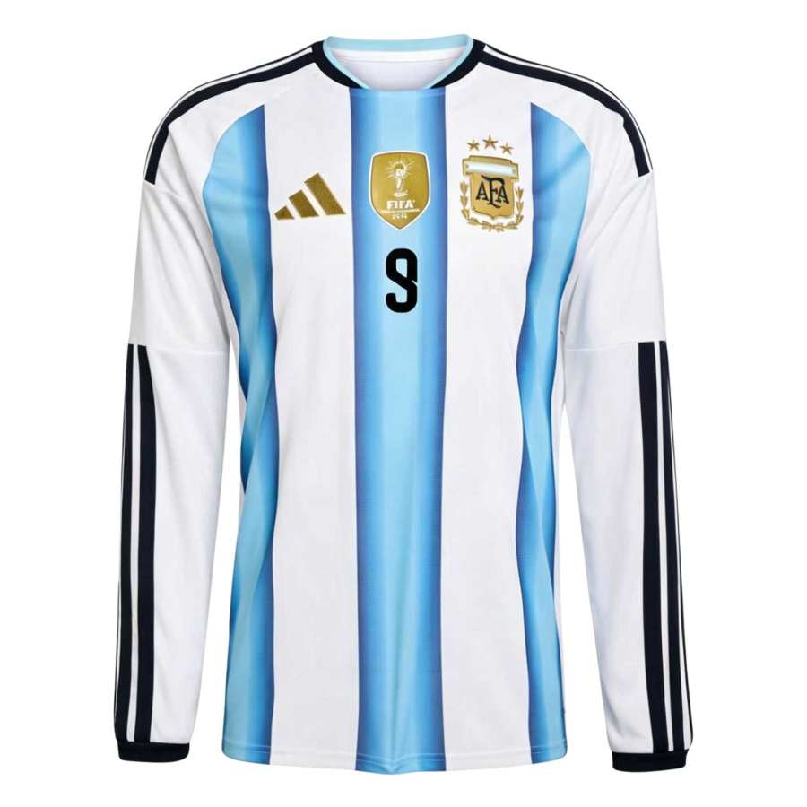 Adidas Adidas Argentina National Team Soccer Jerseys Men's White/Snow Crystal Blue/Light Blue Crew Neck Moderate