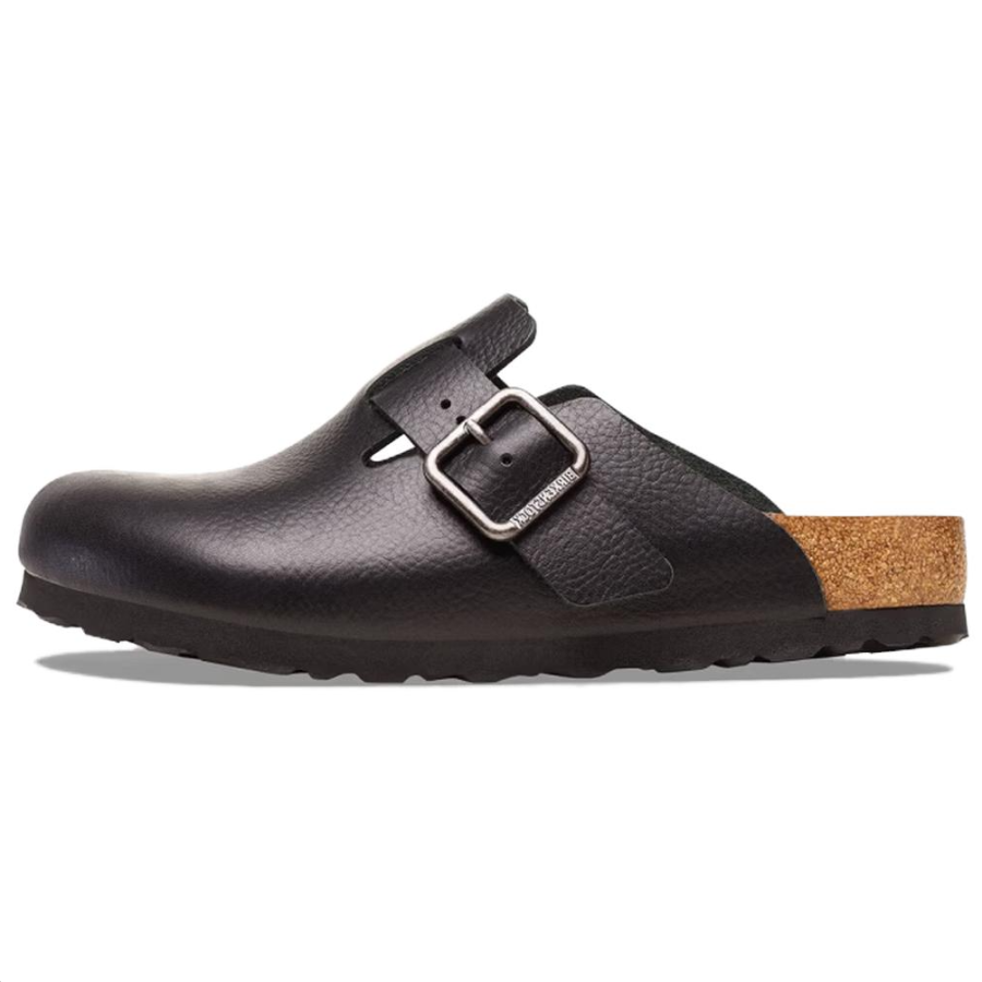 Birkenstock Boston Closed Toe Slippers Men's Black Regular Loose Fit