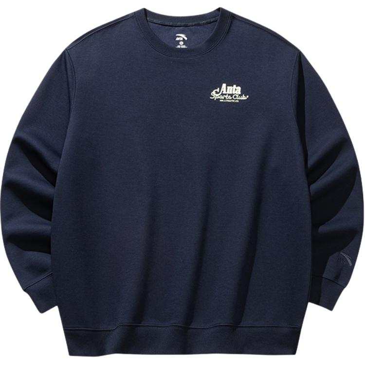 ANTA Life Collection Sweatshirts Men's Indigo Blue Crew Neck Moderate