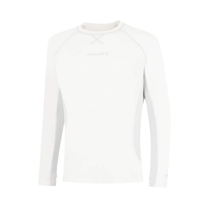 Li-Ning Li Ning T Shirts Men's Ivory Crew Neck Thin Straight Fit