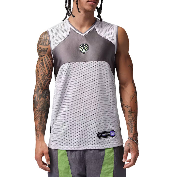 Jordan Jordan Sport Tennis Tops Men's White/Gunmetal/Lime/Lime Moderate