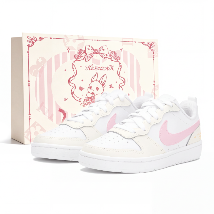 Nike Nike Court Borough Skateboard Shoes Women's Low Top Pink/Yellow