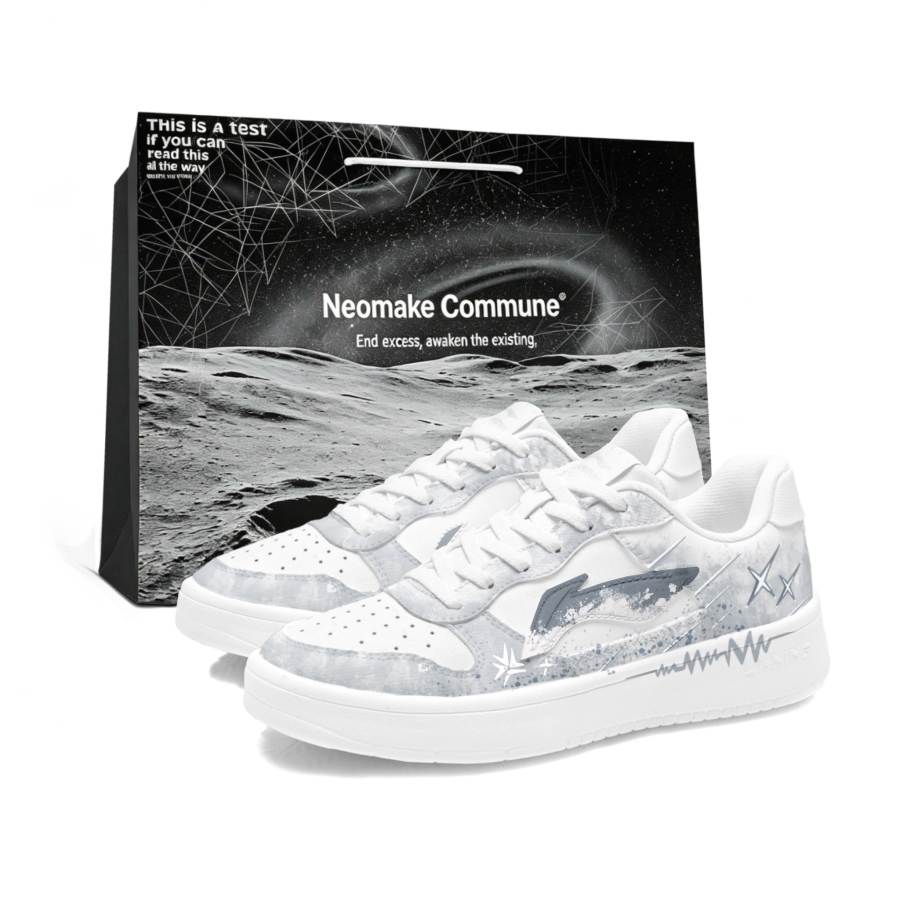 Li-Ning Li Ning Floating Boat Skateboard Shoes Men's Low Top Gray Blue