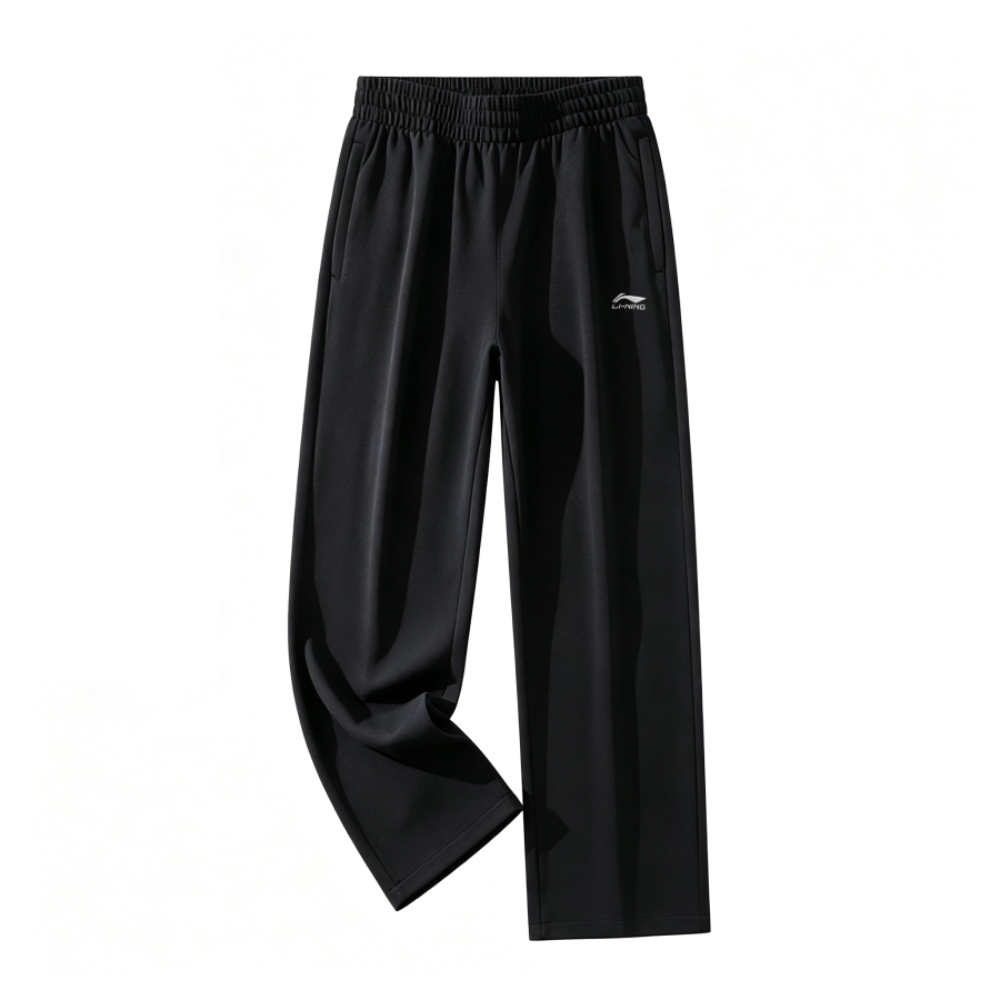 Li-Ning Li Ning Knitted Sweatpants Men's Black Moderate Straight Fit Pants