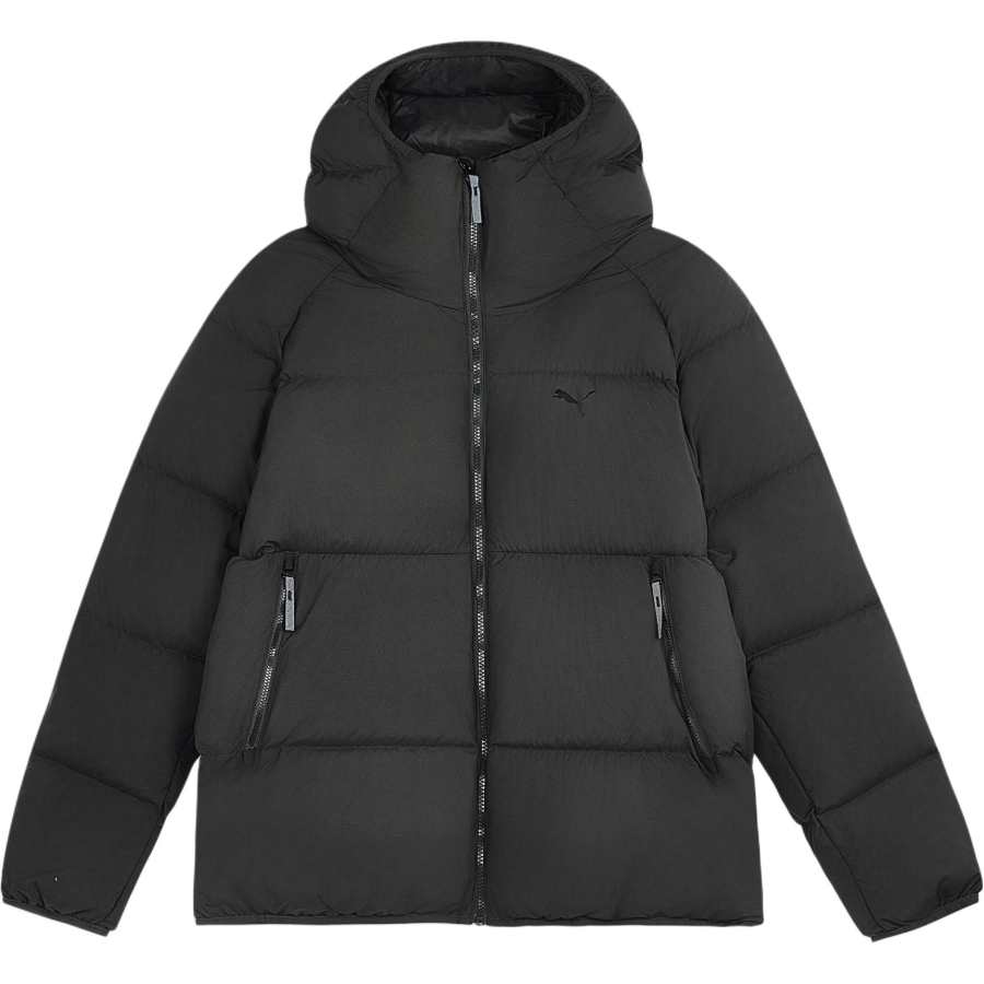 PUMA Down Coats Men's Black Hooded Non Detachable